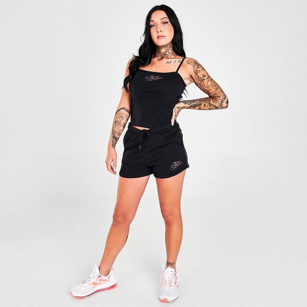NIKE Futura Cami Tank Top Shirt Black Tight Fit Women's Size SMALL - Picture 6 of 6